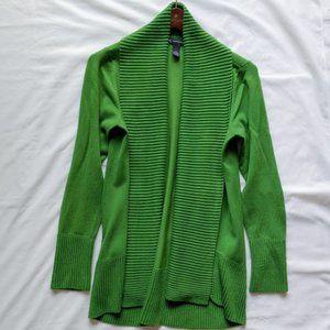 INC International Green Shawl Collar Sweater M